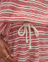 Фото #5 товара Topshop stripe textured beach short in red