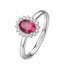 Fancy Passion Ruby FPR75 elegant silver ring