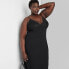 Фото #1 товара Women's Sleeveless Rosette Cup Maxi Dress - Wild Fable Black 2X