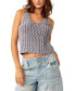 Фото #1 товара Women's High Tide Cable-Knit Tank Top