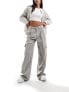 Фото #5 товара Object tailored cargo trousers in grey melange