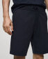 Фото #6 товара Men's Technical Fabric Drawstring Bermuda Shorts