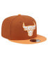 Фото #3 товара Men's Brown/Orange Chicago Bulls 2-Tone Color Pack 9fifty Snapback Hat