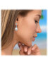 Pearl Drop Earrings with Cubic Zirconia Accents Earrings for Women