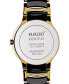 ფოტო #3 პროდუქტის Watch, Unisex Centrix Jubile Diamond Dial (1/10 ct. t.w.) Black Ceramic and Gold-Tone PVD Bracelet R30929712