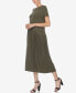 Фото #4 товара Women's Short Sleeve Asymmetrical Waist Maxi Dress