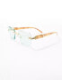 Фото #4 товара AIRE nebula rectangle metal sunglasses in green/gold