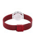 Women's Crystal Red Stainless Steel Mesh Bracelet Watch 26mm