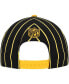 Фото #2 товара Men's Black, Gold Pittsburgh Steelers Pinstripe City Arch 9Fifty Snapback Hat