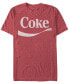 Фото #1 товара Coca-Cola Men's Classic Vintage-Like Swoosh Short Sleeve T-Shirt