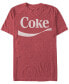 ფოტო #1 პროდუქტის Coca-Cola Men's Classic Vintage-Like Swoosh Short Sleeve T-Shirt