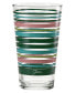 Фото #2 товара Tropical Stripes 16-Ounce Tapered Cooler Glass, Set of 4