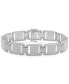 ფოტო #1 პროდუქტის Men's Diamond Pavé Square Link Bracelet (6-1/2 ct. t.w.) in 10k White Gold
