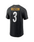 Фото #3 товара Nike Men's Russell Wilson Black Pittsburgh Steelers Name Number T-Shirt