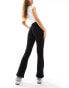 Фото #3 товара Miss Selfridge Petite rib kick flare trouser n black