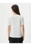 Kadın T-shirt 4sak50074ek Beyaz