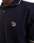 PS Paul Smith regular fit tipped polo with logo in navy