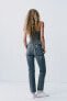 Trf straight-leg mid-rise jeans