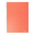 ESSELTE Wiro Cardboard Covers Color Breeze A5 Squared Coral Notebook