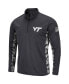 ფოტო #4 პროდუქტის Men's Charcoal Virginia Tech Hokies OHT Military-Inspired Appreciation Digi Camo Quarter-Zip Jacket