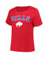 Фото #1 товара Women's Red Buffalo Bills Plus Size Arch Over Logo T-shirt