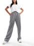 Vero Moda wide leg trouser in mono check