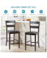 Фото #4 товара 2-Pieces Bar Stools Counter Height Chairs w/ PU Leather Seat