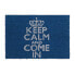 Fußmatte Keep Calm Kokos blau 40x60 cm