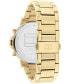 ფოტო #3 პროდუქტის Men's Multifunction Gold-Tone Stainless Steel Watch 43mm