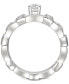 ფოტო #3 პროდუქტის Cubic Zirconia Triple Row Band Ring in Sterling Silver