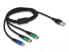 Фото #1 товара Delock 87882 - 1 m - USB A - USB 2.0 - Black - Blue - Green