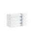 Фото #1 товара White Turkish Luxury Striped Hand Towels for Bathroom 600 GSM, 18x32 in., 4-Pack , Super Soft Absorbent Hand Towels