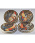 Gilded Rooster 4-Pc. Soup/Pasta Bowl