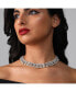 ფოტო #2 პროდუქტის Women's Silver Crystal Bling Necklace
