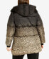 Plus Size Indi Print Puffer Hooded Jacket