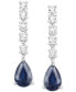 ფოტო #5 პროდუქტის Emerald (3/4 ct. t.w.) & Diamond (1/5 ct. t.w.) Chain Pear Drop Earrings in 14k Gold (Also in Ruby & Sapphire)