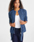 ფოტო #4 პროდუქტის Women's Quilted Herringbone Tie-Waist Jacket