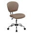Фото #4 товара Mid-Back Coffee Brown Mesh Swivel Task Chair With Chrome Base