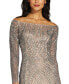 ფოტო #3 პროდუქტის Sequin Off-The-Shoulder Gown