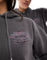 Фото #9 товара Reclaimed Vintage unisex rock graphic hoodie in charcoal