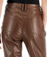 Фото #5 товара Juniors' Glossy High Rise Faux-Leather Flare Jeans