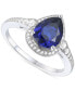 ფოტო #1 პროდუქტის Amethyst (1-1/3 ct. t.w.) & Lab-Grown White Sapphire (1/4 ct. t.w.) Halo Ring in 14k Gold-Plated Sterling Silver (Also in Additional Gemstones)