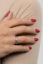 Charming silver engagement ring RI049W