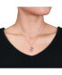 ფოტო #2 პროდუქტის Morganite (9 3/4 ct. t.w.), White Sapphire (1/4 ct. t.w.) and Diamond (1/4 ct. t.w.) Vintage-Inspired Halo Necklace in 14k Rose Gold