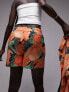 Topshop co-ord orange print short in orange