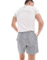 Farah textured stripe short in white