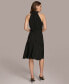 ფოტო #2 პროდუქტის Donna Karan Women's Tie-Waist Halter-Neck Midi Dress