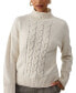 Фото #3 товара Women's Turtleneck Cable-Knit Sweater