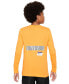 ფოტო #2 პროდუქტის Big Kids Sportswear Relaxed-Fit Printed Long-Sleeve T-Shirt