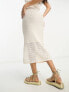 Фото #3 товара Lindex juni knitted skirt co-ord in beige